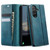 Samsung Galaxy A56 5G CaseMe 033 Calf Leather Lining Microfibre RFID Blocking Phone Case - Green
