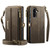 Samsung Galaxy A56 5G CaseMe C39 RFID Blocking Zipper Wallet Leather Phone Case with Crossbody Strap - Coffee Samsung Galaxy A56 5G CaseMe C39 RFID Blocking Zipper Wallet Leather Phone Case with Crossbody Strap - Coffee
