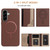 Samsung Galaxy A56 5G Colour Matching Horizontal Magnetic Card Bag RFID MagSafe Phone Case - Brown