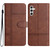 Samsung Galaxy A56 5G Cowhide Texture Stitching Leather Phone Case - Coffee