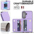 Samsung Galaxy A56 5G Crossbody Dual-buckle Wallet RFID Back Leather Phone Case - Light Purple