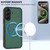 Samsung Galaxy A56 5G CX01 Detachable Magsafe Magnetic Card Bag Phone Case - Peacock Green Samsung Galaxy A56 5G CX01 Detachable Magsafe Magnetic Card Bag Phone Case - Peacock Green