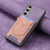 Samsung Galaxy A56 5G Denim Texture Leather Skin Phone Case with Card Slot - Purple