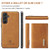 Samsung Galaxy A56 5G DG.MING M1 Series 3-Fold Multi Card Wallet + Magnetic Phone Case - Brown Samsung Galaxy A56 5G DG.MING M1 Series 3-Fold Multi Card Wallet + Magnetic Phone Case - Brown
