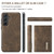 Samsung Galaxy A56 5G DG.MING M1 Series 3-Fold Multi Card Wallet + Magnetic Phone Case - Coffee Samsung Galaxy A56 5G DG.MING M1 Series 3-Fold Multi Card Wallet + Magnetic Phone Case - Coffee