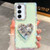 Samsung Galaxy A56 5G Diamond Glitter Gemstone Heart Holder Phone Case - Light Green