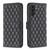 Samsung Galaxy A56 5G Diamond Lattice Wallet Flip Leather Phone Case - Black
