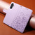 Samsung Galaxy A56 5G Embossed Heart Dog RFID Blocking Wallet Leather Phone Case - Purple