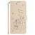 Samsung Galaxy A56 5G Embossed Kitten Phone Leather Case with Lanyard - Beige