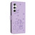 Samsung Galaxy A56 5G Embossed Kitten Phone Leather Case with Lanyard - Purple
