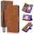 Samsung Galaxy A56 5G Fantasy Skin-feel Calfskin Texture Leather Phone Case - Brown