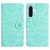 Samsung Galaxy A56 5G Floral Embossed Pattern Leather Phone Case - Light Green