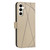 Samsung Galaxy A56 5G Geometric Pattern RFID Leather Phone Case - Beige Samsung Galaxy A56 5G Geometric Pattern RFID Leather Phone Case - Beige