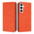 Samsung Galaxy A56 5G Global Strong Magnetic Frosted Flip Leather Phone Case - Orange