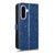 Samsung Galaxy A56 5G Honeycomb Dot Texture Leather Phone Case - Blue