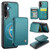 Samsung Galaxy A56 5G JEEHOOD J05 Business Magnetic Style RFID Leather Phone Case - Blue Green