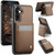 Samsung Galaxy A56 5G JEEHOOD J06 British Style RFID MagSafe Card Bag PU Phone Case - Brown