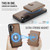 Samsung Galaxy A56 5G JEEHOOD J09 Buckle Card Bag MagSafe Magnetic Style RFID Leather Phone Case - Brown