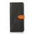Samsung Galaxy A56 5G KHAZNEH Dual-color Cowhide Texture Flip Leather Phone Case - Black