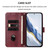 Samsung Galaxy A56 5G Line Splicing Buckle Retro Leather Phone Case - Wine Red