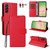 Samsung Galaxy A56 5G Litchi Texture RFID Blocking 3-Card Wallet Leather Phone Case - Red
