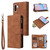 Samsung Galaxy A56 5G Multifunctional Frosted Zipper Wallet Leather Phone Case - Brown Samsung Galaxy A56 5G Multifunctional Frosted Zipper Wallet Leather Phone Case - Brown