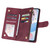 Samsung Galaxy A56 5G Multifunctional Frosted Zipper Wallet Leather Phone Case - Wine Red