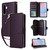 Samsung Galaxy A56 5G Nine-card Slots Zipper Wallet Bag Leather Phone Case - Dark Purple
