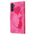 Samsung Galaxy A56 5G Pen Heart Cat Embossed Leather Phone Case - Pink