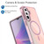 Samsung Galaxy A56 5G Plating Gradient Discolor MagSafe Phone Case - Pink Samsung Galaxy A56 5G Plating Gradient Discolor MagSafe Phone Case - Pink