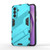 Samsung Galaxy A56 5G Punk Armor 2 in 1 PC + TPU Shockproof Phone Case with Invisible Holder - Blue