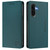 Samsung Galaxy A56 5G RC01 Dual-Folded Magnetic Suction RFID Leather Phone Case - Dark Green