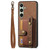 Samsung Galaxy A56 5G Retro Cross Wristband Wallet Leather Back Phone Case - Brown