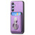 Samsung Galaxy A56 5G Retro Folding Ring Holder Card Bag MagSafe Phone Case - Purple