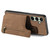 Samsung Galaxy A56 5G Retro Leather Zipper Wallet Back Phone Case - Brown