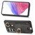 Samsung Galaxy A56 5G Retro Skin-feel Ring Card Bag Phone Case with Hang Loop - Black