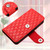 Samsung Galaxy A56 5G Rhombic Texture Flip Leather Phone Case with Lanyard - Red Samsung Galaxy A56 5G Rhombic Texture Flip Leather Phone Case with Lanyard - Red