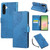 Samsung Galaxy A56 5G Rose Flower Embossed 3-Card Slots Leather Phone Case - Blue