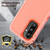 Samsung Galaxy A56 5G Rugged PC Hybrid Silicone Phone Case with Holder - Transparent+Orange