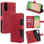 Samsung Galaxy A56 5G Skin Feel Magnetic Buckle Leather Phone Case - Red