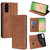 Samsung Galaxy A56 5G Skin Feel Magnetic Leather Phone Case - Light Brown