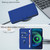 Samsung Galaxy A56 5G Skin Feel Solid Color Leather Phone Case with Lanyard - Dark Blue