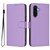 Samsung Galaxy A56 5G Skin Feel Solid Color Leather Phone Case with Lanyard - Lavender Purple