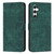 Samsung Galaxy A56 5G Skin Feel Stripe Pattern Leather Phone Case with Lanyard - Green
