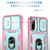 Samsung Galaxy A56 5G Sliding Camshield TPU + PC Phone Case with Holder - Green+Pink