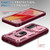 Samsung Galaxy A56 5G Sliding Camshield TPU + PC Phone Case with Holder - Pink+Rose Red