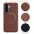 Samsung Galaxy A56 5G Solid Color Plating MagSafe Full Coverage Phone Case - Brown
