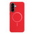 Samsung Galaxy A56 5G Solid Color Plating MagSafe Full Coverage Phone Case - Red