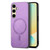 Samsung Galaxy A56 5G Solid Color Retro Magsafe PU Back Cover Phone Case - Purple