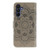 Samsung Galaxy A56 5G Sun Mandala Embossing Pattern Phone Leather Case - Grey